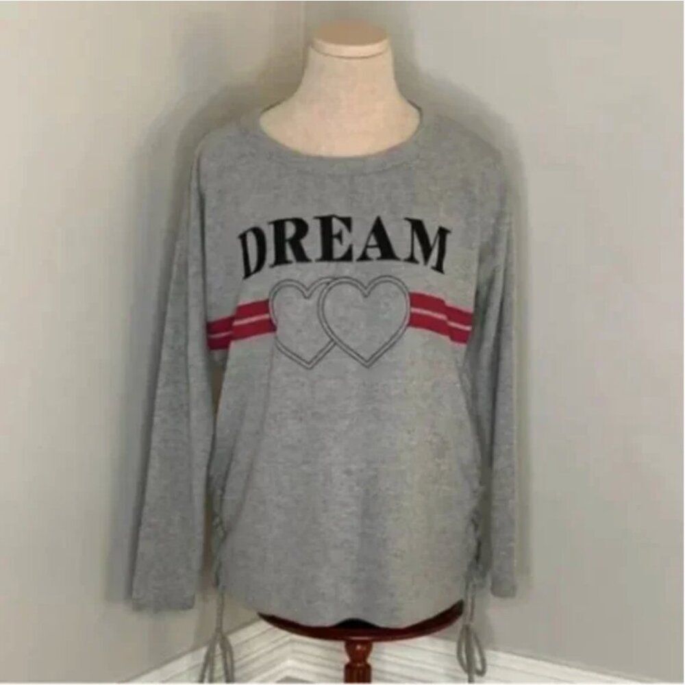 Chaser Long Sleeve Gray Dream Soft Sweater Size Medium